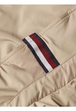 Gabán Beige Con Cinturón Para Mujer Tommy Hilfiger