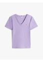 Camiseta Morado Slim Con Cuello En V Tommy Hilfiger de Tommy Hilfiger