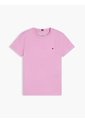 Camiseta Rosa De Punto Con Logo Bordado Tommy Hilfiger de Tommy Hilfiger