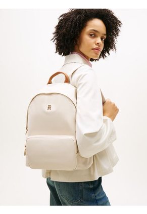 Morral Beige Con Monograma TH Tommy Hilfiger