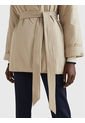 Gabán Beige Con Cinturón Para Mujer Tommy Hilfiger de Tommy Hilfiger