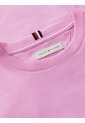 Camiseta Rosa De Punto Con Logo Bordado Tommy Hilfiger de Tommy Hilfiger