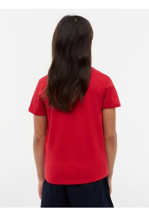 Camiseta Roja De Corte Slim Con Logo De Cuerda Tommy Hilfiger