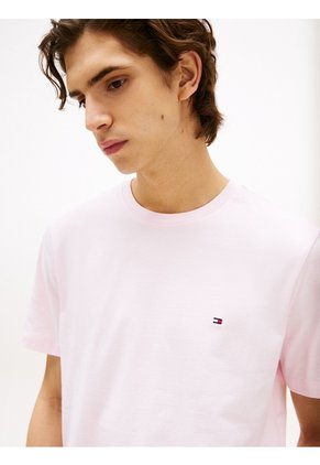 Camiseta Rosa De Cuello Redondo Tommy Hilfiger