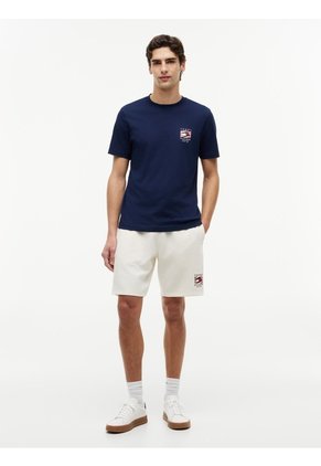 Camiseta Azul De Corte Regular Con Logo Box Flag Tommy Hilfiger