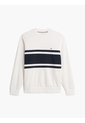 Saco Blanco De Cuello Redondo Con Diseño Colorblock Tommy Hilfiger de Tommy Hilfiger