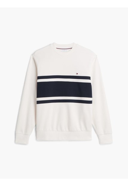 Saco Blanco De Cuello Redondo Con Diseño Colorblock Tommy Hilfiger