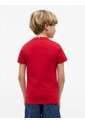 Camiseta Roja De Punto Con Contorno Del Logo Tommy Hilfiger de Tommy Hilfiger