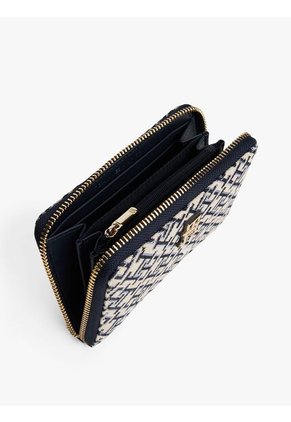 Billetera Azul Oscuro Mediana Jacquard Tommy Hilfiger