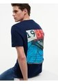 Camiseta Azul De Punto Con Logo Tommy Hilfiger de Tommy Hilfiger