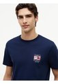 Camiseta Azul De Corte Regular Con Logo Box Flag Tommy Hilfiger de Tommy Hilfiger