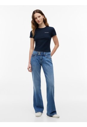 Camiseta Multicolor Slim De Punto Con Logo Tommy Jeans