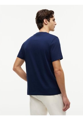 Camiseta Azul De Corte Regular Con Logo Box Flag Tommy Hilfiger