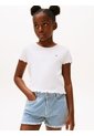 Camiseta Blanca Essential Acanalada Con Volantes Tommy Hilfiger de Tommy Hilfiger