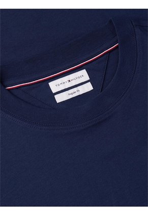 Camiseta Azul De Corte Regular Con Logo Box Flag Tommy Hilfiger