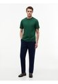 Camiseta Verde De Cuello Redondo Con Logo Bordado Tommy Hilfiger de Tommy Hilfiger