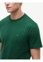 Camiseta Verde De Cuello Redondo Con Logo Bordado Tommy Hilfiger de Tommy Hilfiger