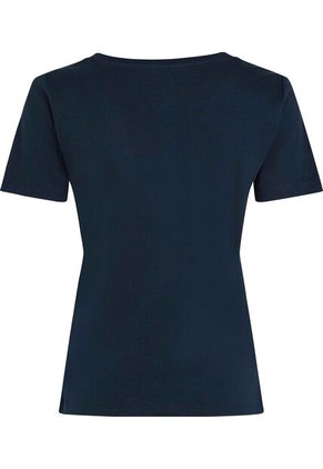 Camiseta Azul Con Cuello En V Tommy Hilfiger