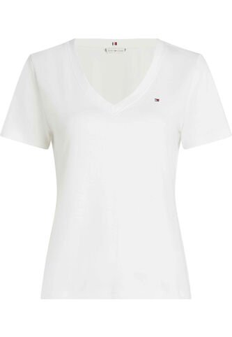 Camiseta Blanca Con Cuello En V Tommy Hilfiger Tommy Hilfiger