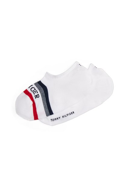 Pack Blanco De 2 Medias Footie Tommy Hilfiger Con Tab Hilfiger Tommy Hilfiger