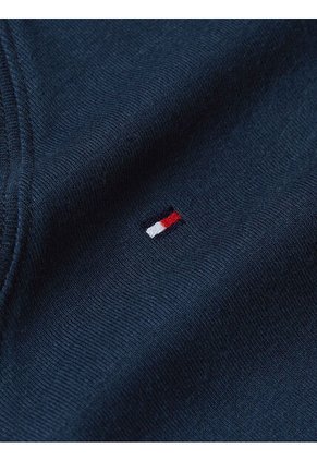 Camiseta Azul Con Cuello En V Tommy Hilfiger