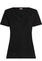 Camiseta Negra Con Cuello En V Tommy Hilfiger de Tommy Hilfiger