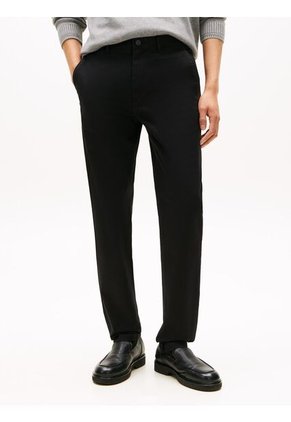 Pantalón Negro Chino Denton Recto De Sarga Tommy Hilfiger