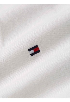 Camiseta Blanca Con Cuello En V Tommy Hilfiger