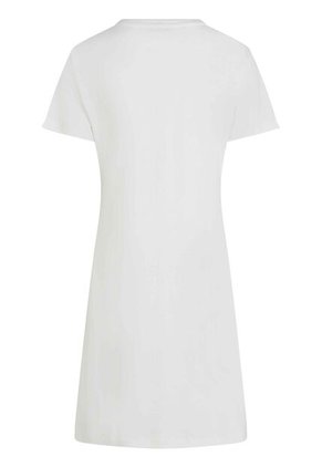 Vestido Blanco De Cuello V Con Logo Tommy Hilfiger