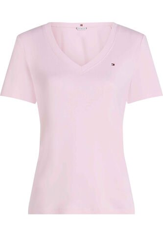 Camiseta Rosada Con Cuello En V Tommy Hilfiger Tommy Hilfiger