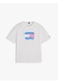 Camiseta Blanca Manga Corta Con Logo Gráfico Estampado En El Pecho Tommy Hilfiger de Tommy Hilfiger