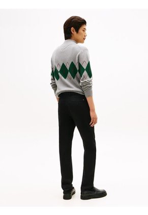 Pantalón Negro Chino Denton Recto De Sarga Tommy Hilfiger