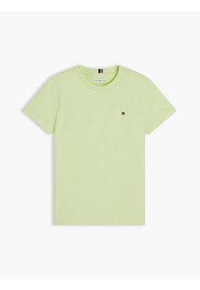 Camiseta Verde De Punto Con Logo Bordado Tommy Hilfiger