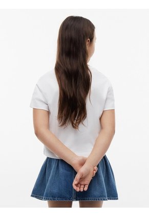 Camiseta Blanca De Corte Amplio Con Logo Tonal Tommy Hilfiger