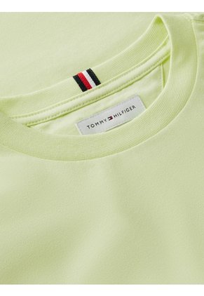 Camiseta Verde De Punto Con Logo Bordado Tommy Hilfiger