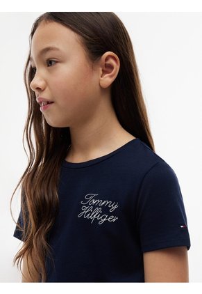 Camiseta Multicolor De Corte Slim Con Logo De Cuerda Tommy Hilfiger