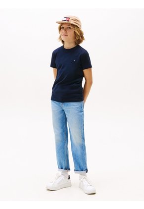 Camiseta Multicolor De Punto Con Logo Bordado Tommy Hilfiger