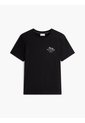 Camiseta Negra De Cuello Redondo De Punto Con Logo Tommy Hilfiger de Tommy Hilfiger