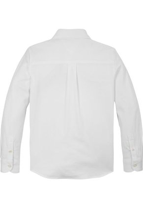 Camisa Blanca De Corte Regular En Piqué Tommy Hilfiger