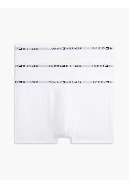 Pack Blanco De 3 Calzoncillos Trunk Signature Tommy Hilfiger