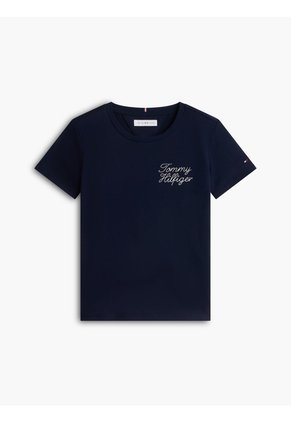 Camiseta Multicolor De Corte Slim Con Logo De Cuerda Tommy Hilfiger