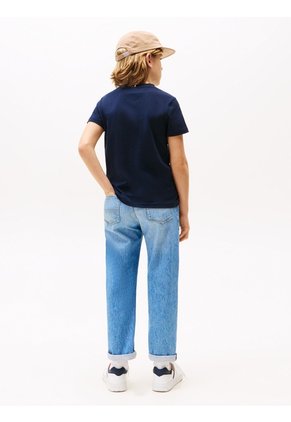 Camiseta Multicolor De Punto Con Logo Bordado Tommy Hilfiger