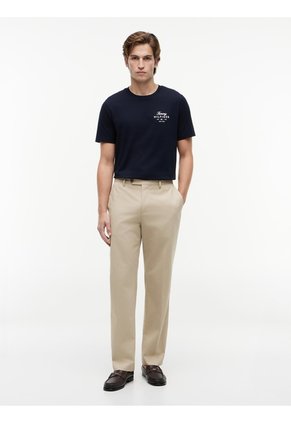 Camiseta Azul De Cuello Redondo De Punto Con Logo Tommy Hilfiger