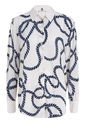 Camisa Amplia Con Estampado De Cuerdas Mujer Blanco Tommy Hilfiger de Tommy Hilfiger