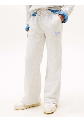 Joggers Gris Varsity Anchos Con Logo Tommy Hilfiger