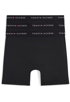 Pack Negro De 3 Bóxer Long Brief Con Inscripción Tommy Hilfiger