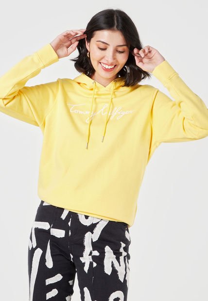 Hoodie Amarillo-Blanco Tommy Hilfiger