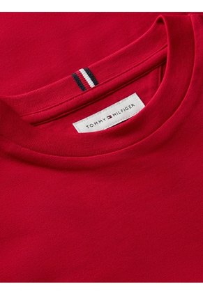 Camiseta Roja Manga Corta Con Logo Gráfico Estampado En El Lateral Tommy Hilfiger