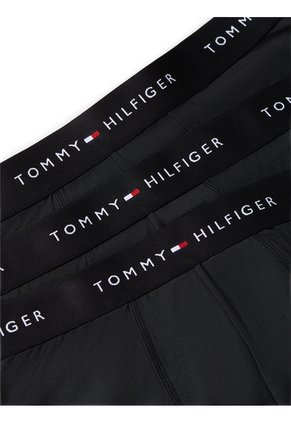 Pack Negro De 3 Bóxer Long Brief Con Inscripción Tommy Hilfiger