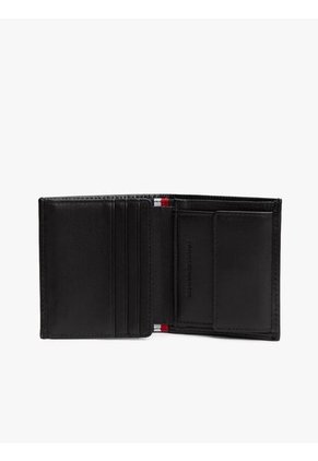 Billetera Negra Pegable Con Logo Tommy Hilfiger